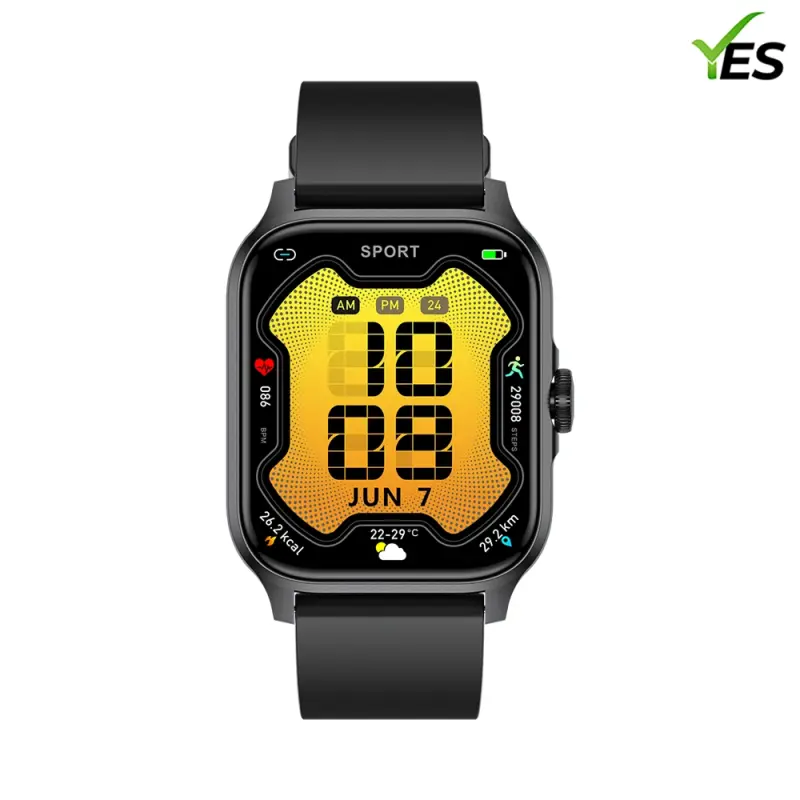 YES Neo Fit 2 Smartwatch – 1.85" HD Display, BT Calling, IP68 Waterproof