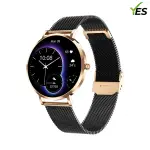 YES Opal Flow Smartwatch – 1.19" AMOLED, Stainless Steel Body, IP68