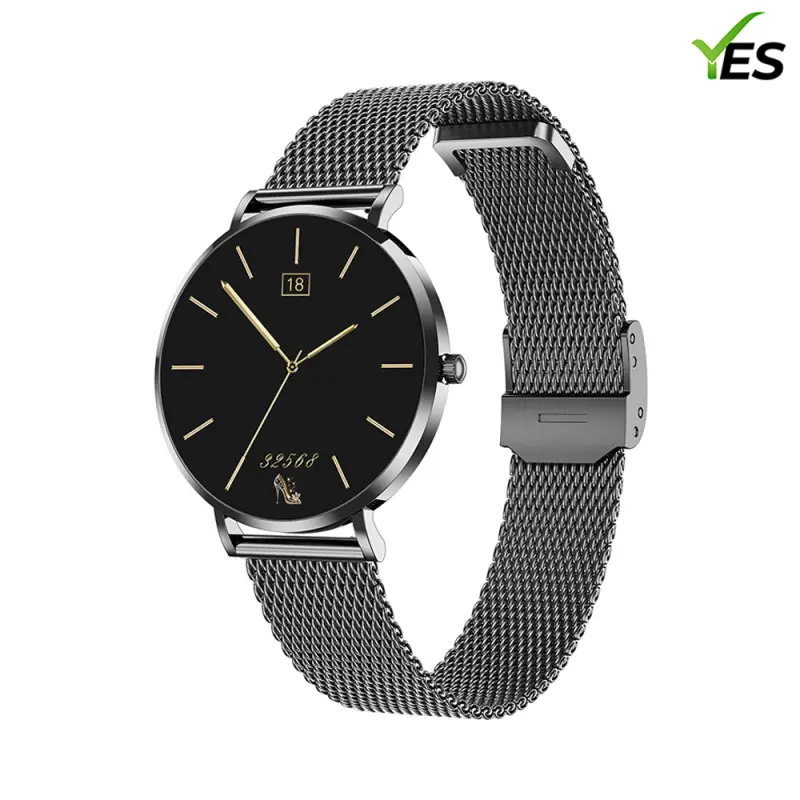 YES Opal Flow Smartwatch – 1.19" AMOLED, Stainless Steel Body, IP68