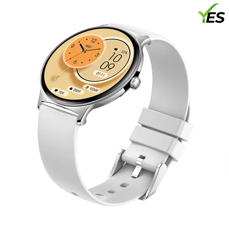 YES Slim Sense Smartwatch – 1.43" AMOLED 466×466 Display, Bluetooth Calling & Music, IP68 Waterproof, Premium Slim Zinc-Alloy Body
