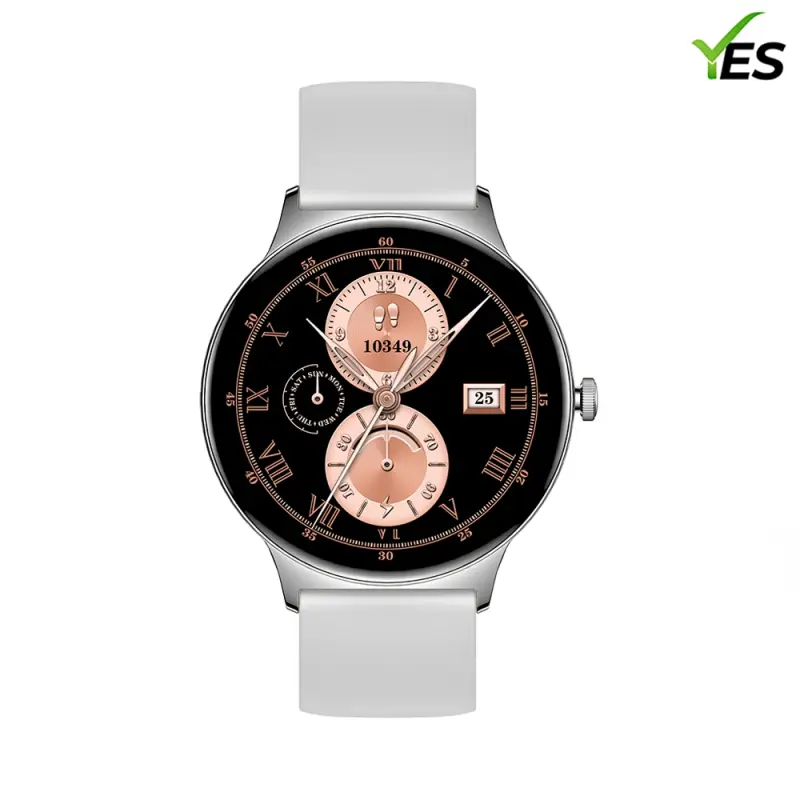 YES Slim Sense Smartwatch – 1.43" AMOLED 466×466 Display, Bluetooth Calling & Music, IP68 Waterproof, Premium Slim Zinc-Alloy Body